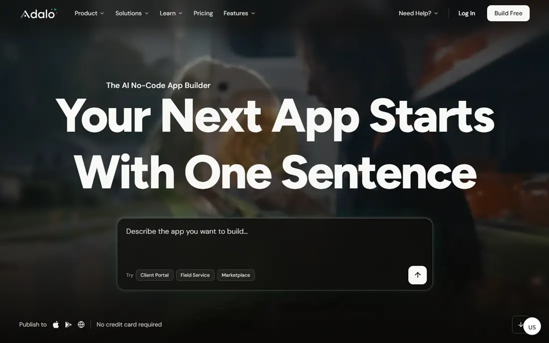 Adalo homepage