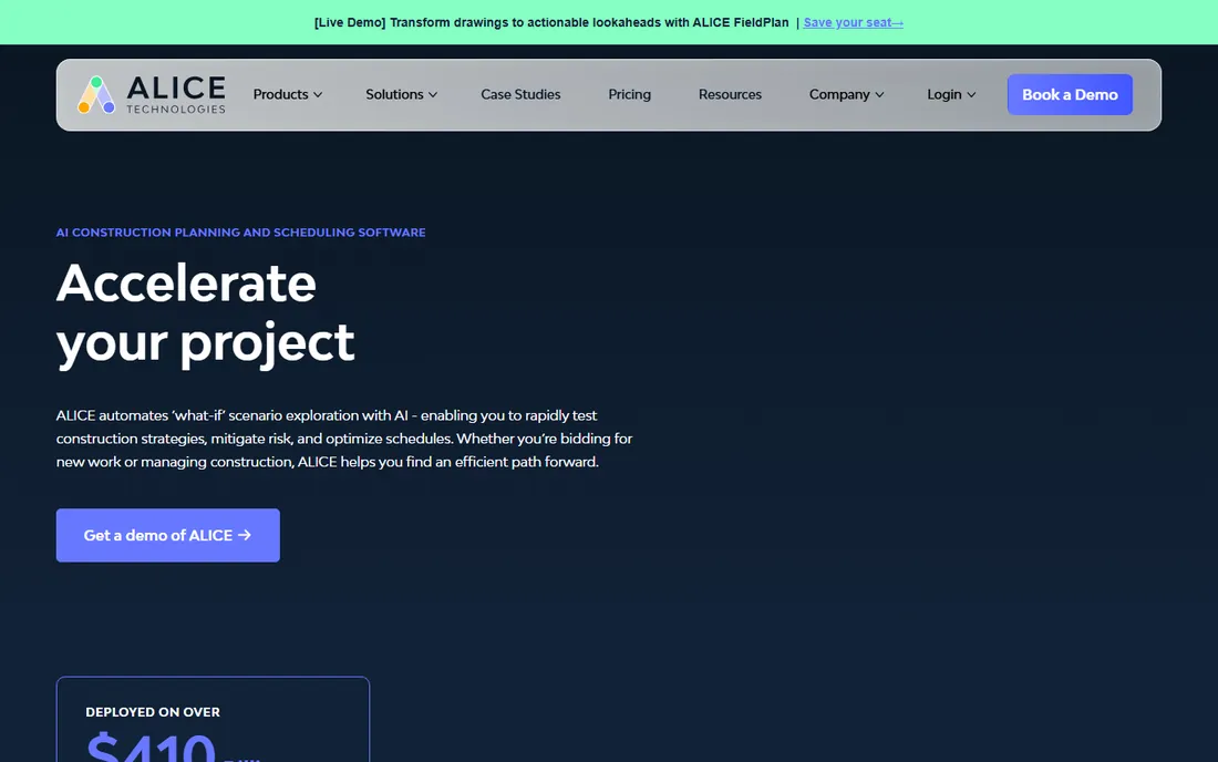 ALICE Technologies homepage