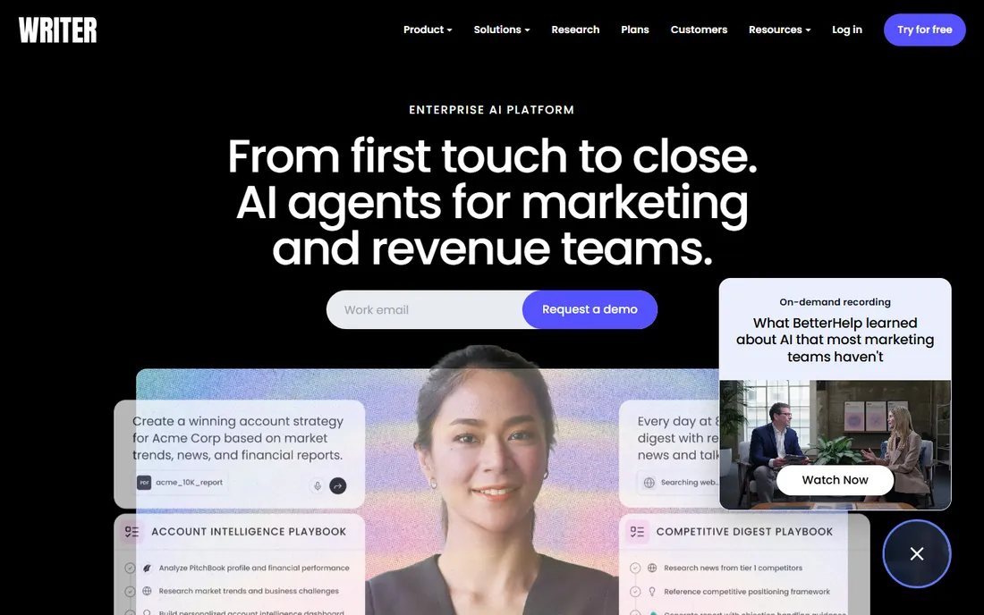 Writer homepage