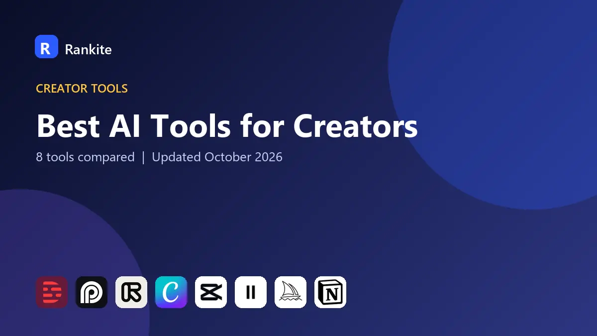Best AI Tools for Creators in 2026: 8 Tools Compared