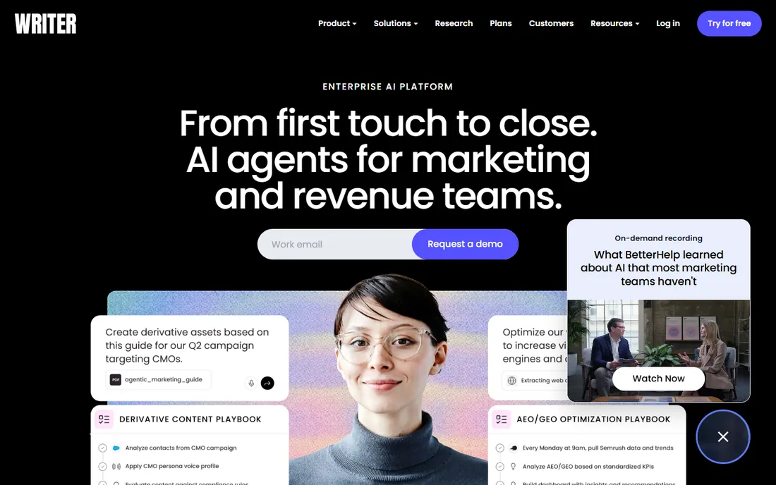 Writer homepage