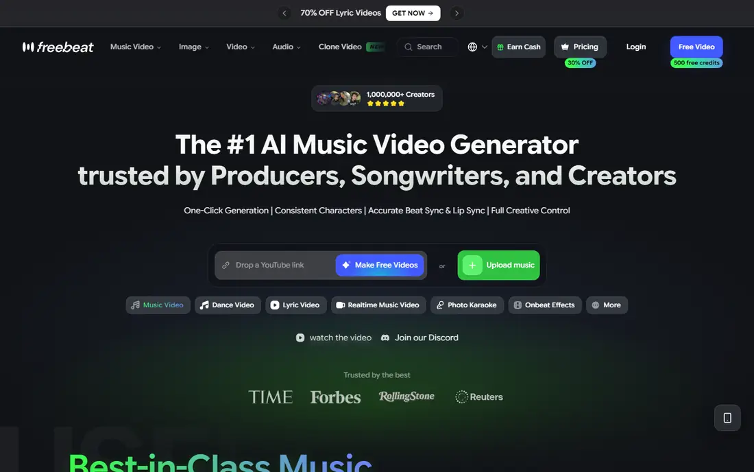 Freebeat homepage