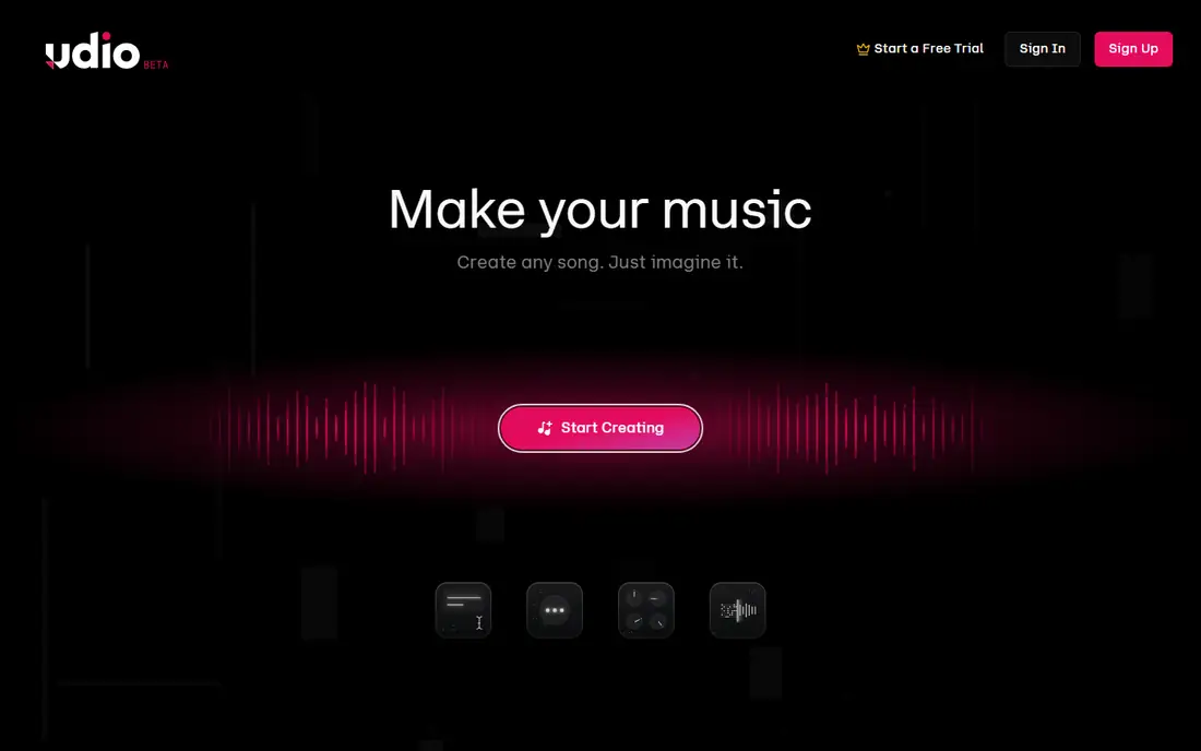 Udio homepage