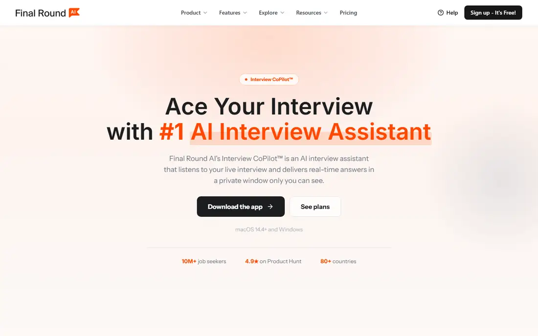Final Round AI homepage