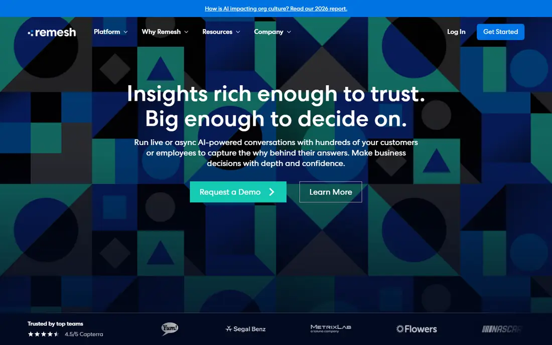 Remesh homepage