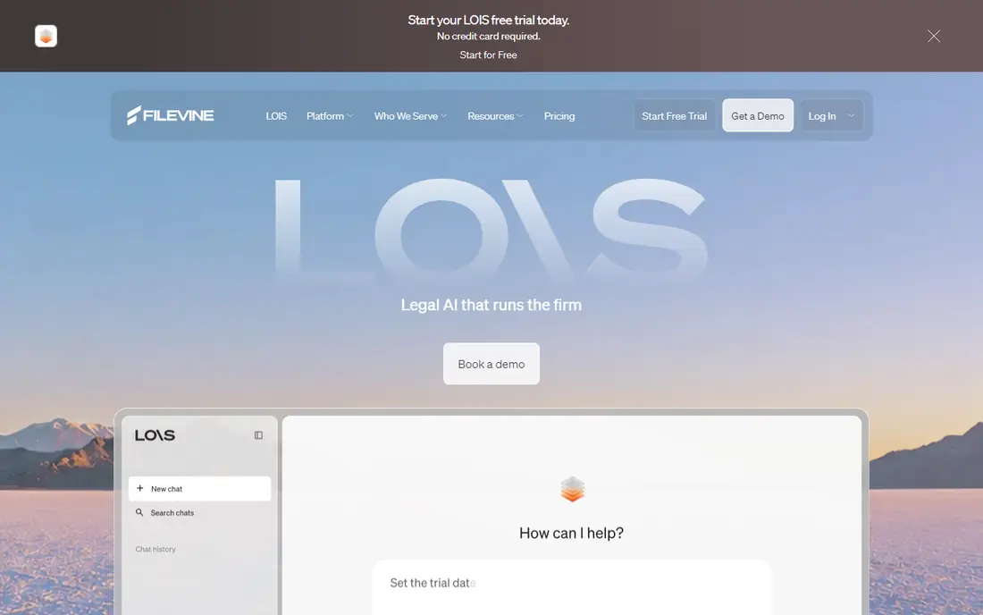Filevine AI homepage
