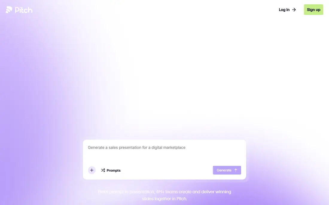 Pitch homepage