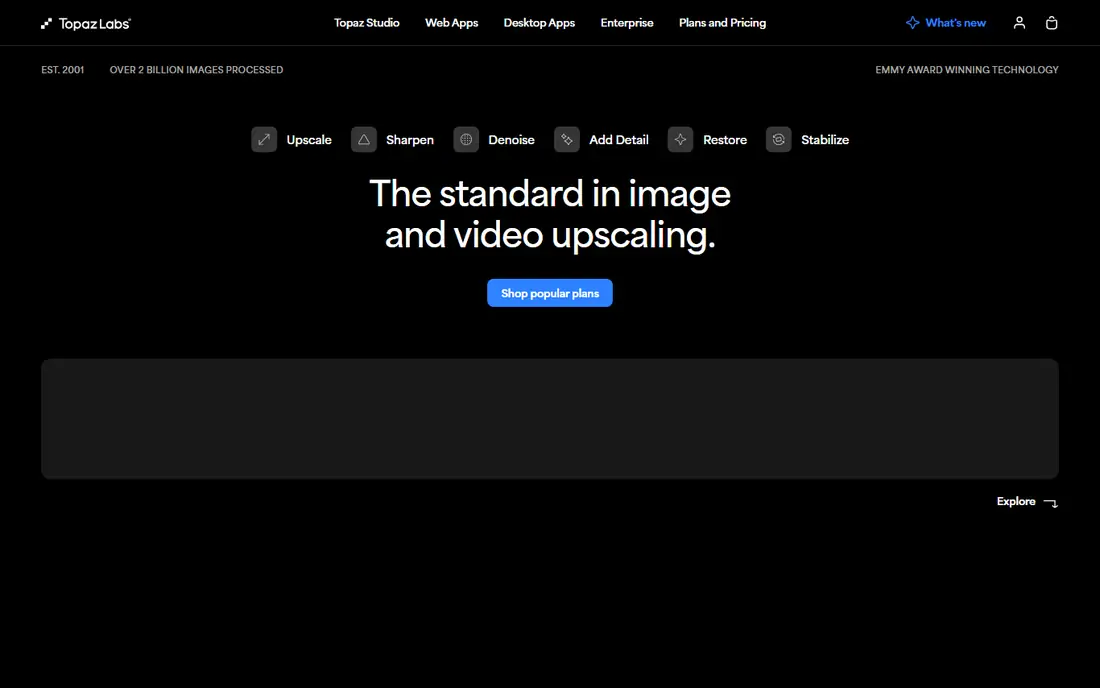 Topaz Photo homepage