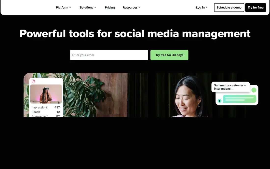 Sprout Social homepage