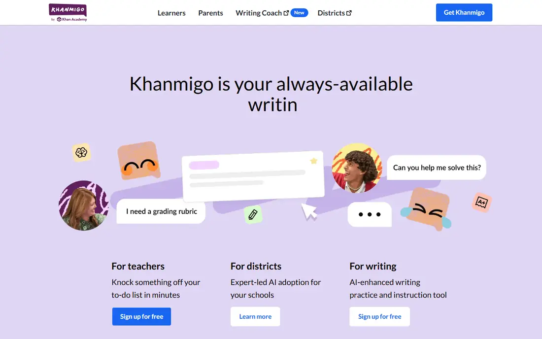 Khanmigo homepage