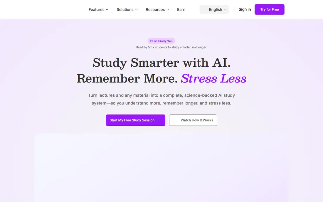 Mindgrasp homepage