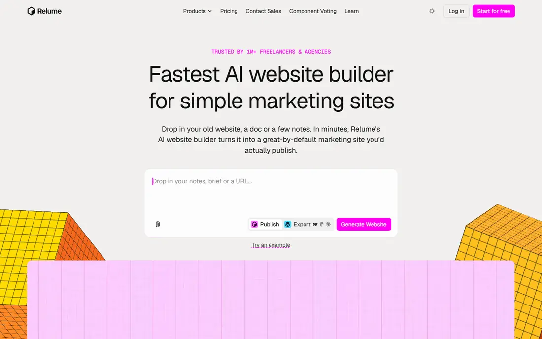 Relume homepage