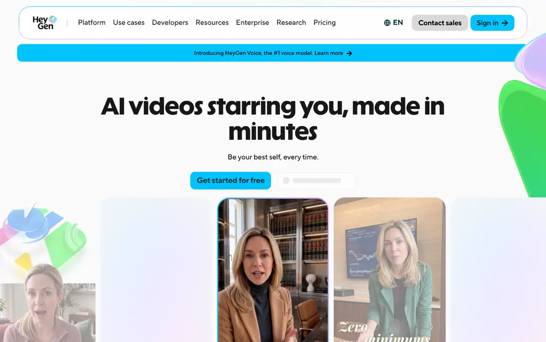 HeyGen homepage