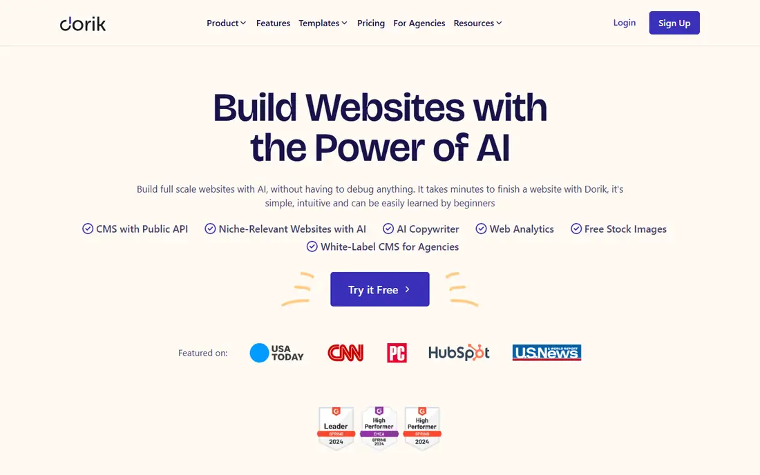 Dorik homepage