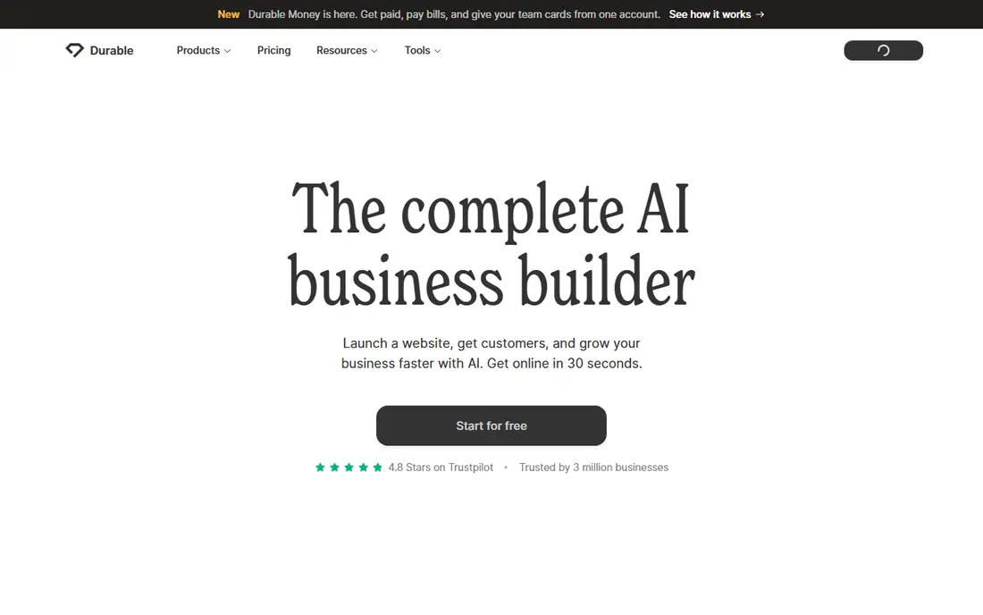 Durable homepage
