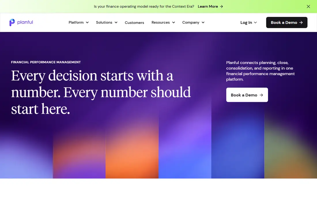 Planful homepage