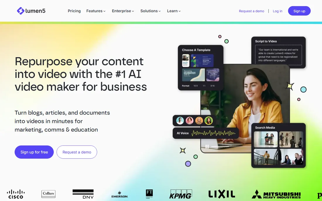 Lumen5 homepage
