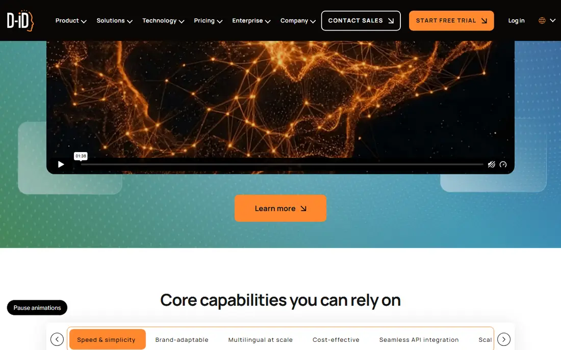 D-ID homepage