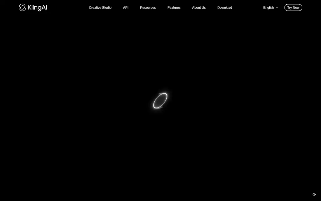 Kling AI homepage
