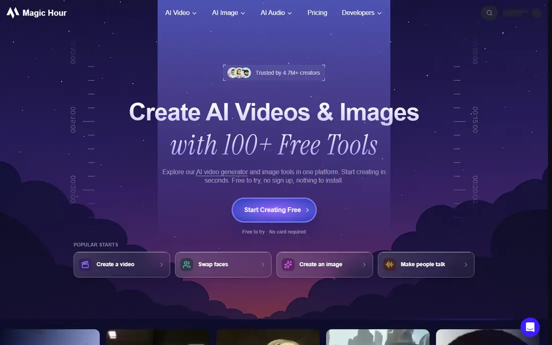 Magic Hour homepage