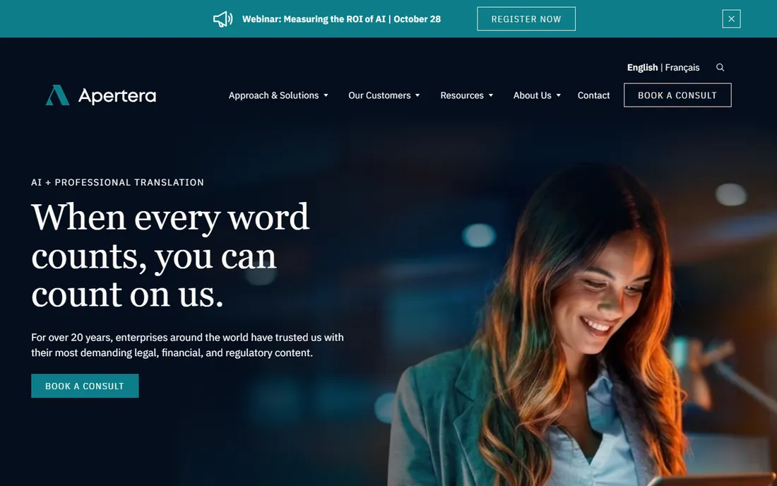 Apertera homepage