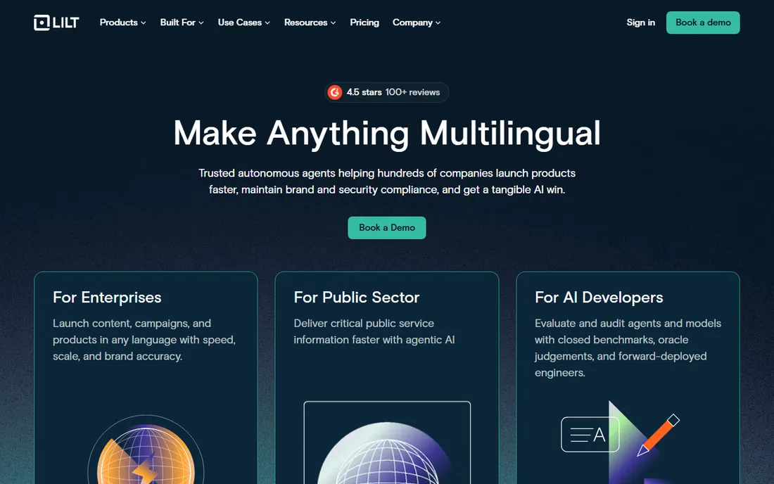 Lilt homepage