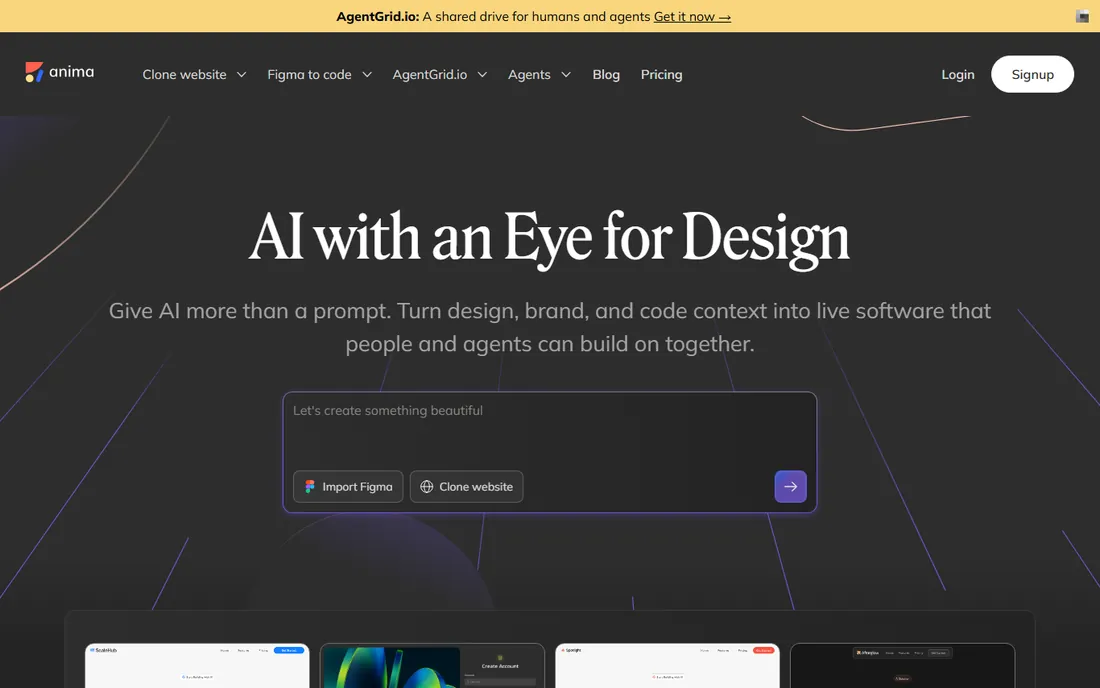 Anima homepage