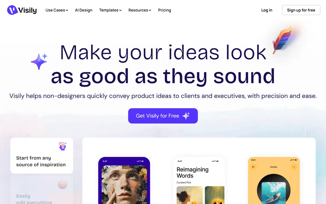Visily homepage