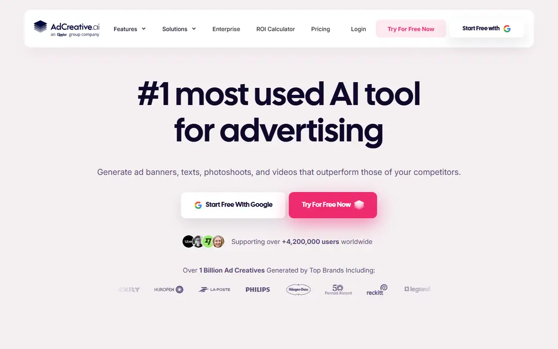 AdCreative.ai homepage