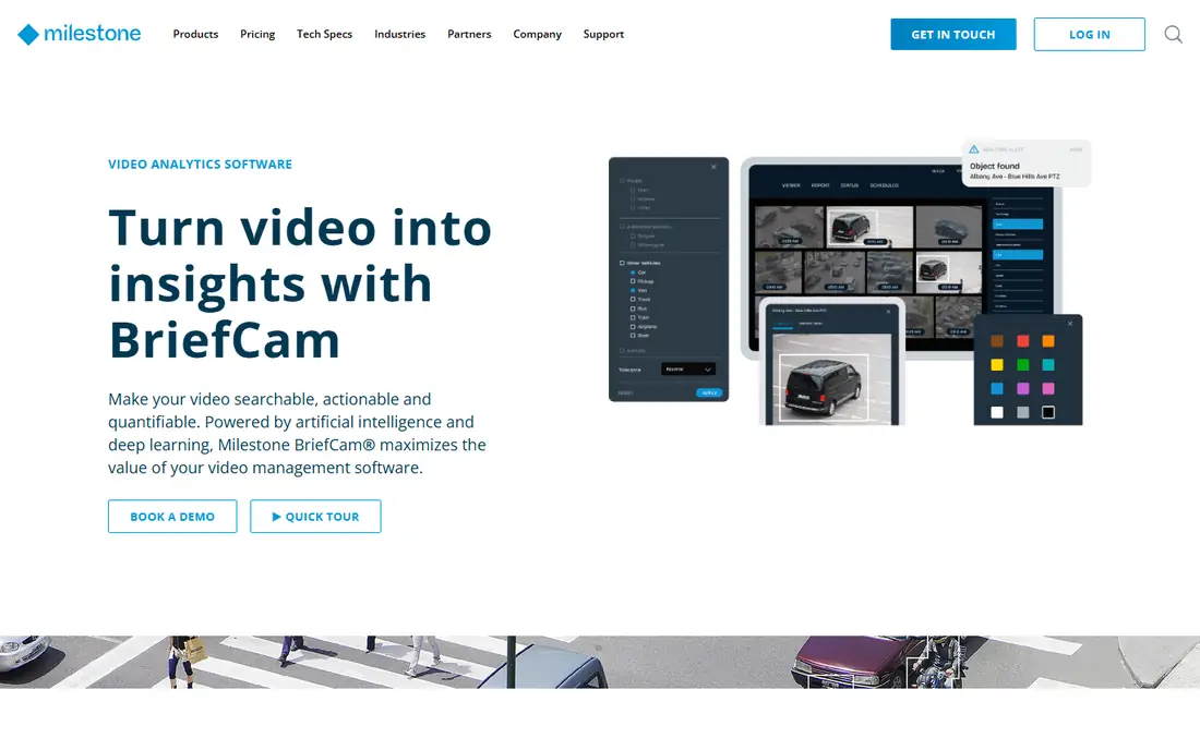 BriefCam homepage