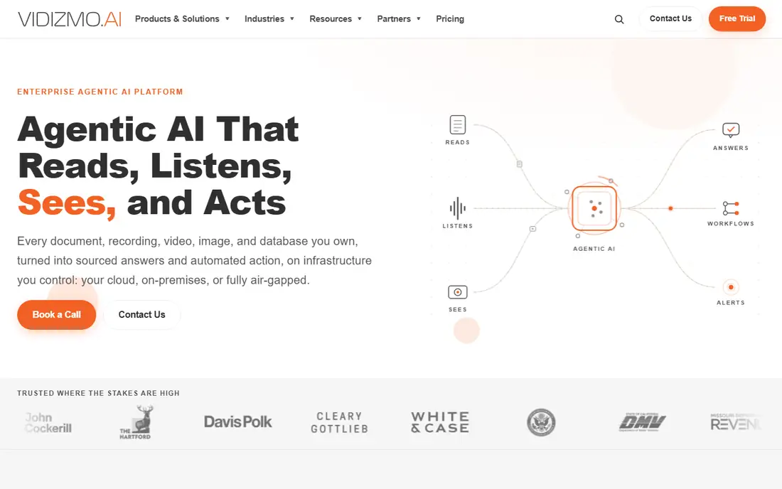 VIDIZMO homepage