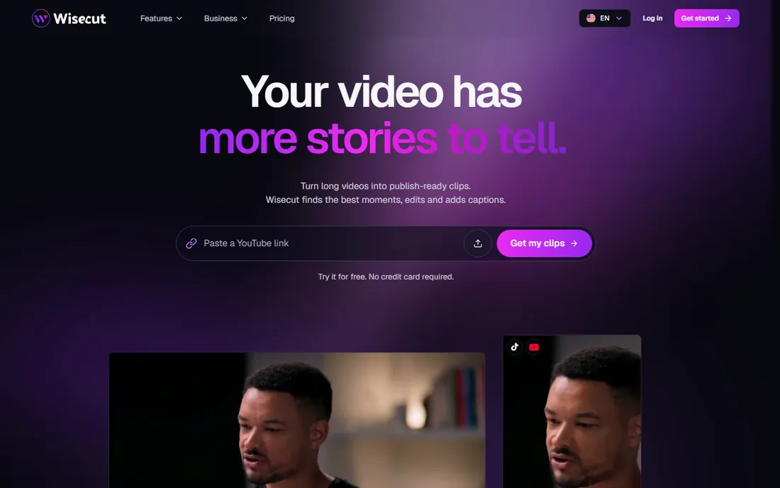 Wisecut homepage