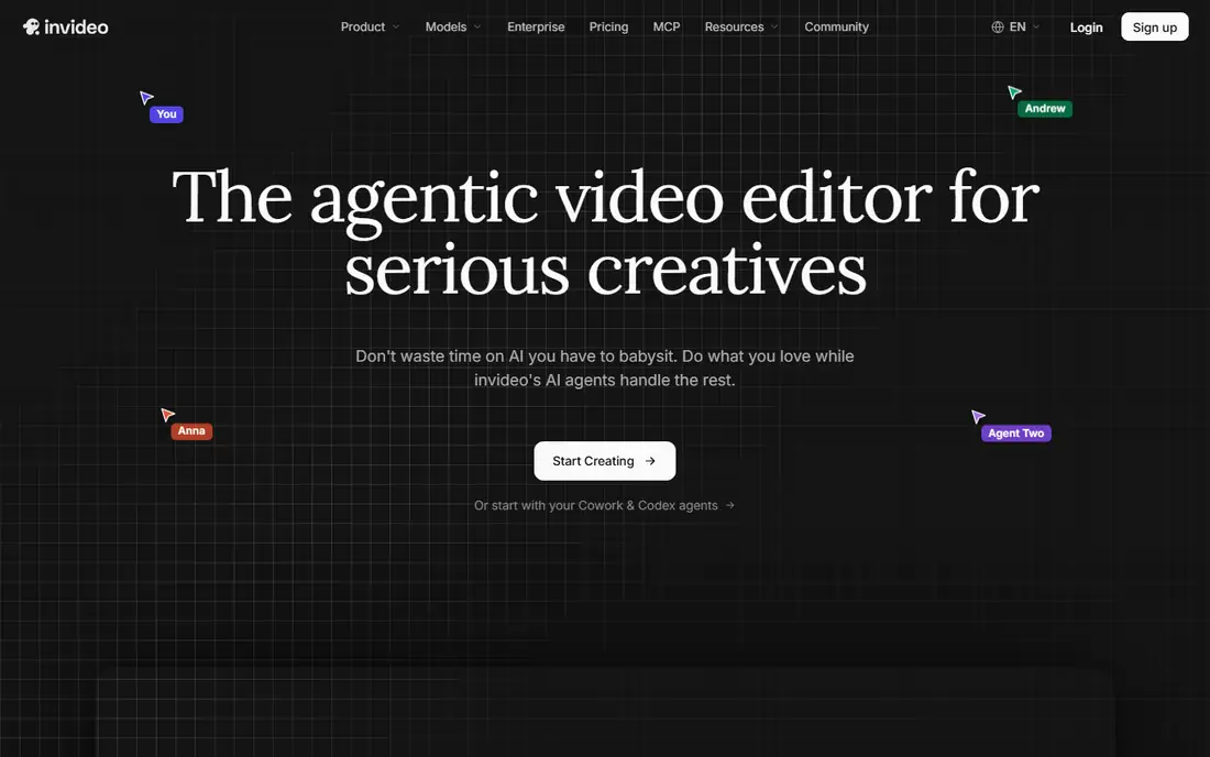 InVideo homepage