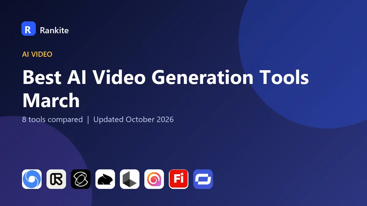 Best AI Video Generation Tools March 2026: 8 Tools Compared