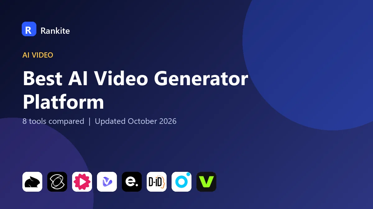Best AI Video Generator Platform: 8 Tools Compared