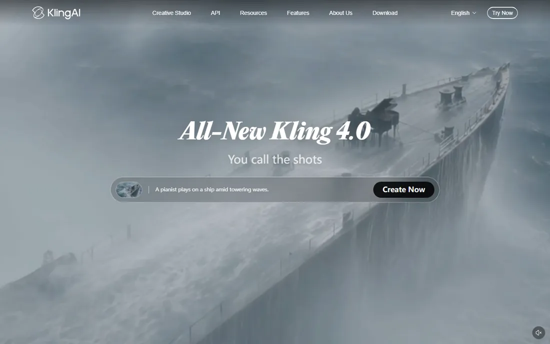 Kling homepage