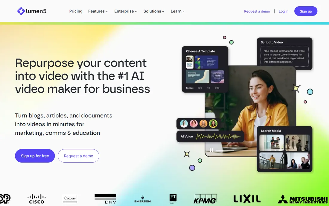 Lumen5 homepage