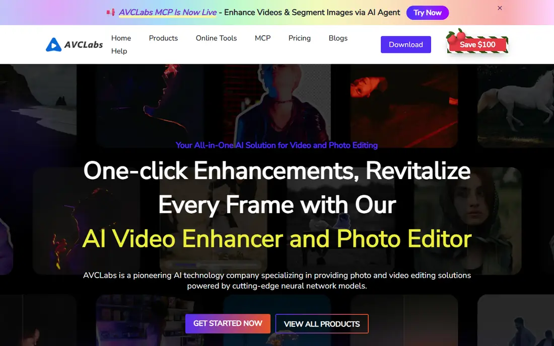AVCLabs Video Enhancer AI homepage
