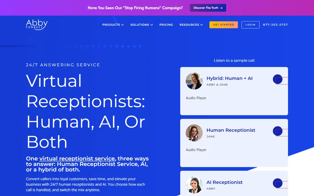 Abby Connect homepage