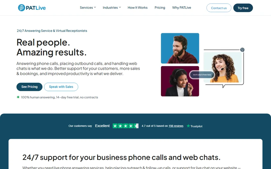 PATLive homepage