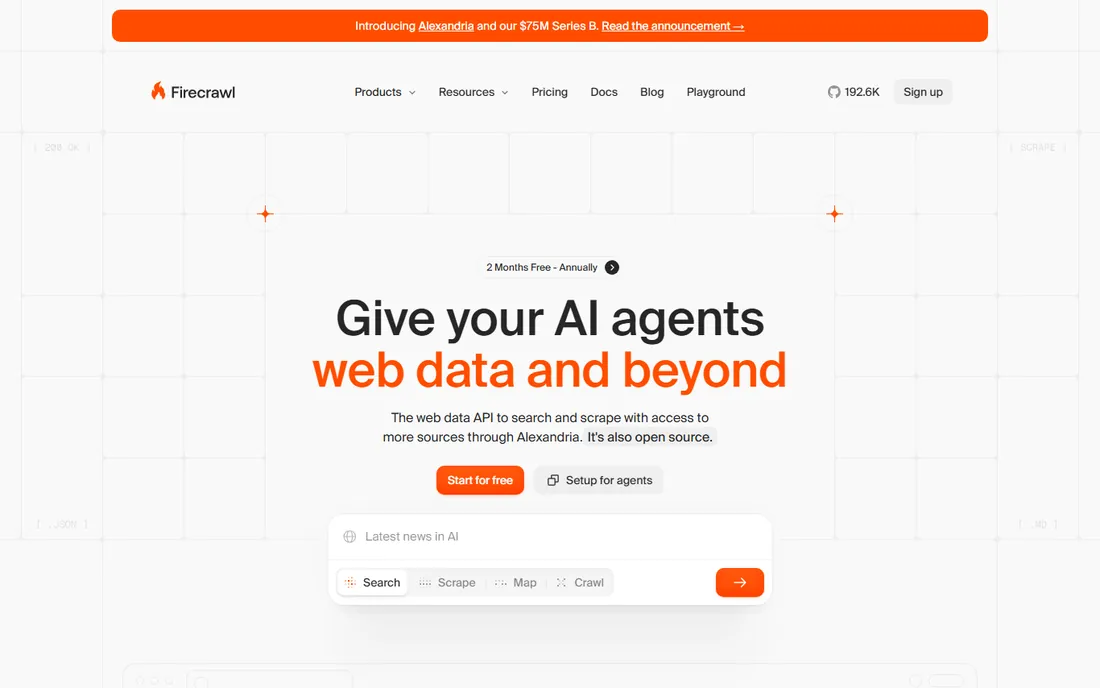 Firecrawl homepage