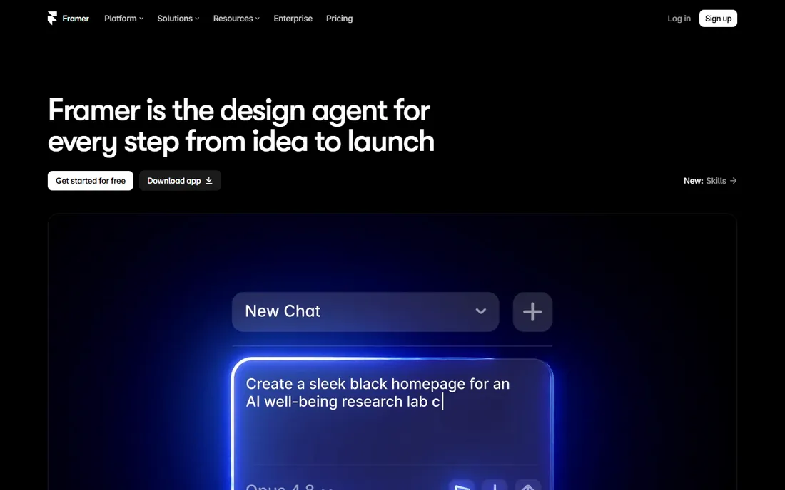 Framer homepage