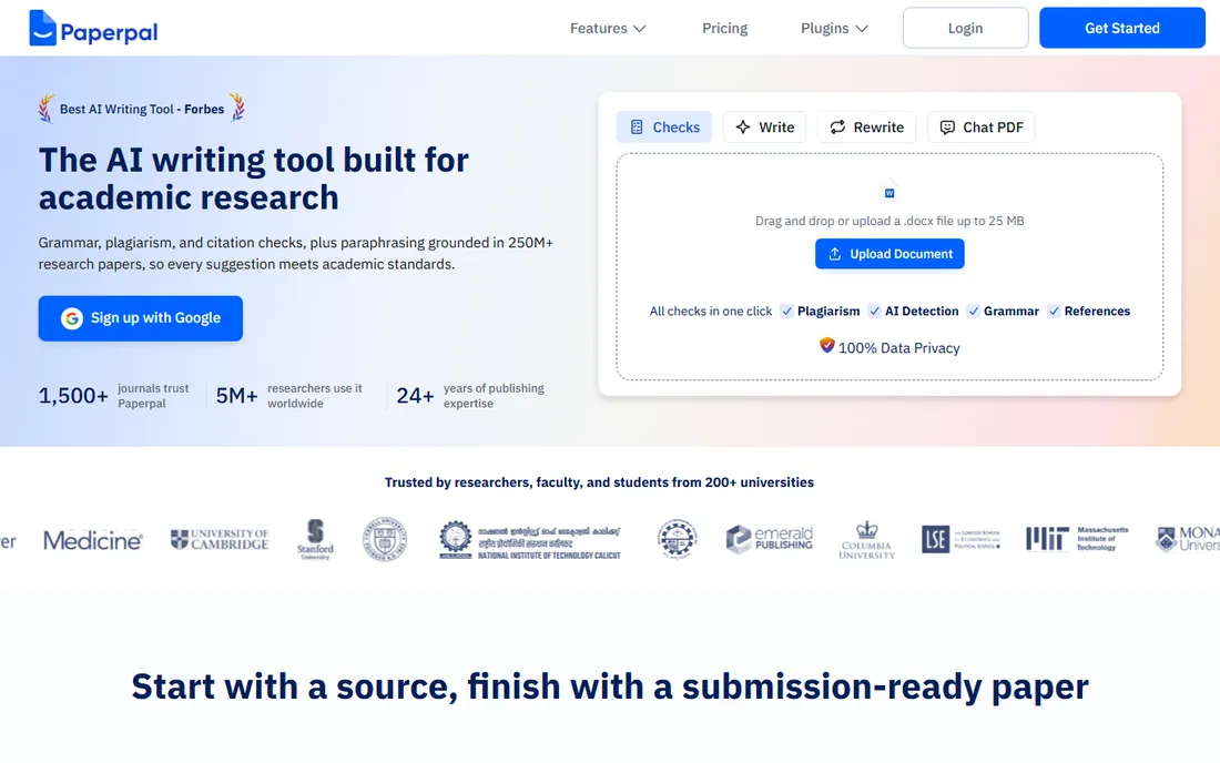 Paperpal homepage