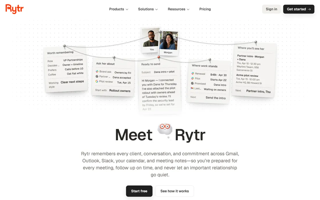 Rytr homepage