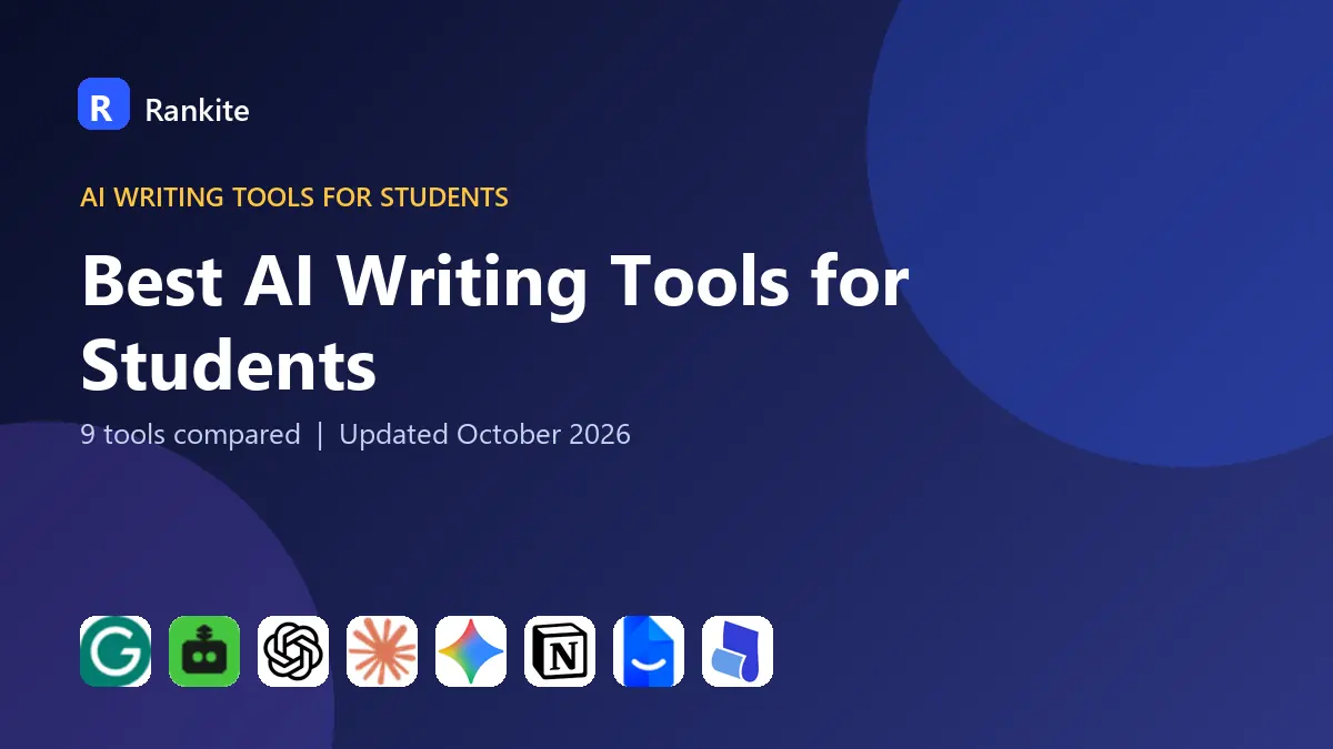 Best AI Writing Tools for Students in 2026: 9 Tools Compared