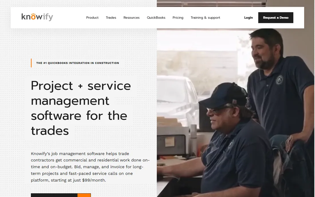 Knowify homepage
