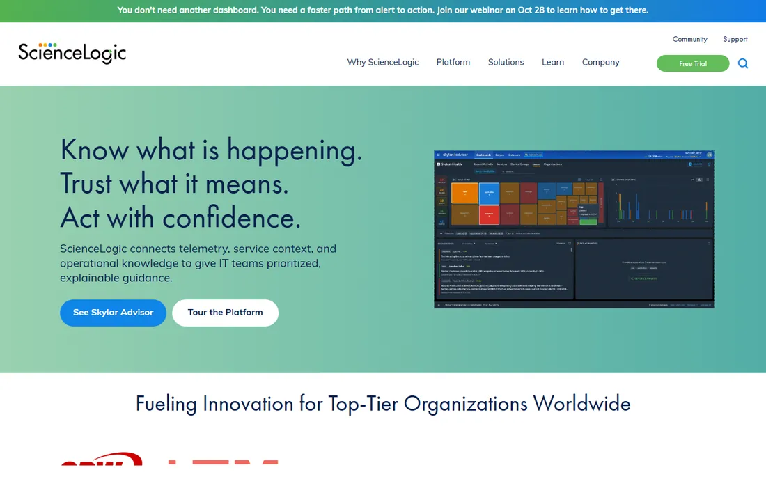 ScienceLogic homepage