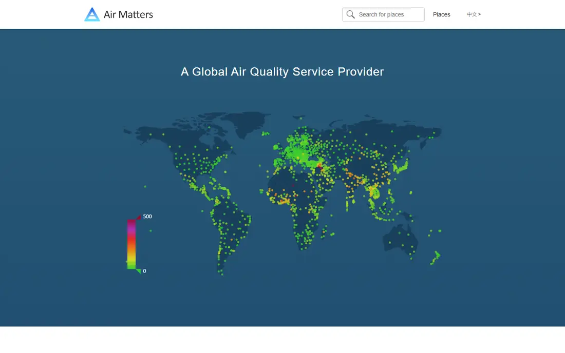 Air Matters homepage