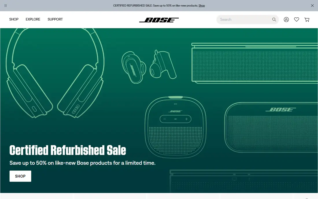 Bose QuietComfort Ultra Earbuds homepage
