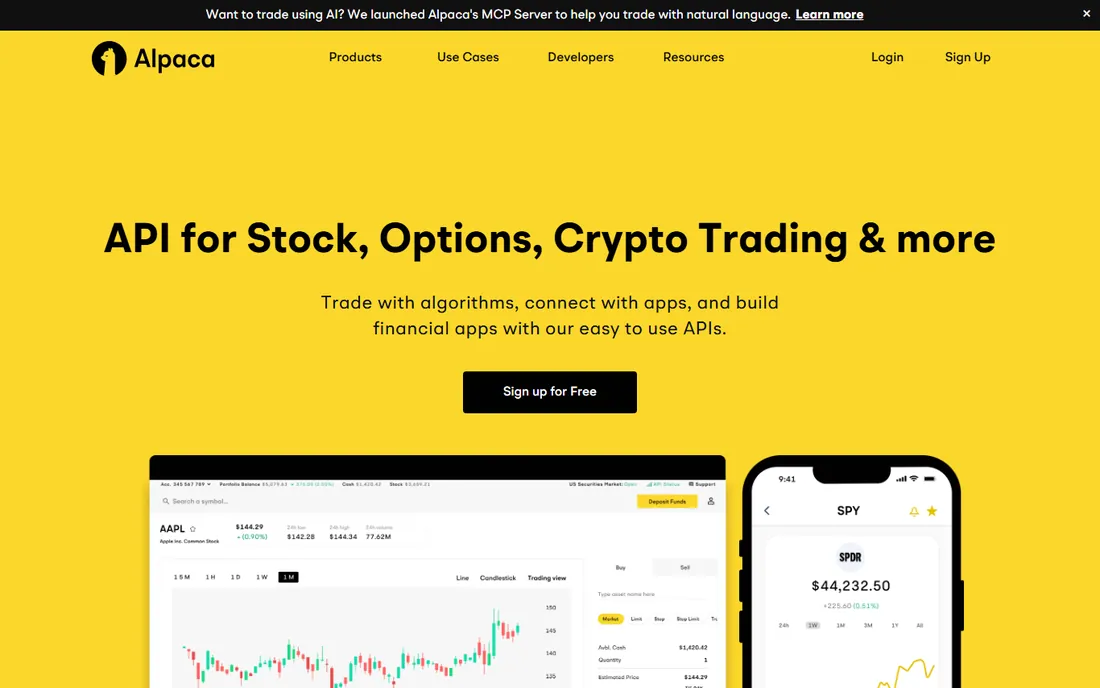 Alpaca homepage